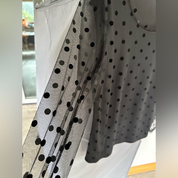 Interplay Couture top with sheer sleeves. Brand new. Never worn. - Picture 4 of 7